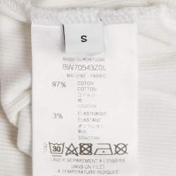 Pre Owned Givenchy White Printed Rib Knit Tank Top S