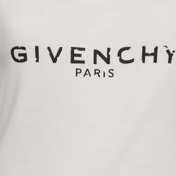 Pre Owned Givenchy White Printed Rib Knit Tank Top S