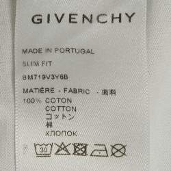 Pre Owned Givenchy White Printed Jersey Crewneck T-Shirt M