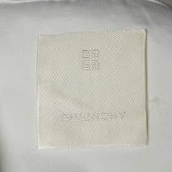 Pre Owned Givenchy White Reverse Logo Print Cotton Crew Neck T-Shirt M 