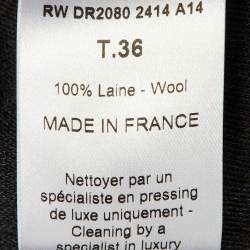 Pre Owned Givenchy Charcoal Grey Knit Front Knot Maxi Dress S