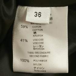 Pre Owned Givenchy Yellow Panther Print Satin Tulle Trim Short Dress S