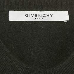 مملوكة مسبقًا Givenchy Black Logo Intarsia Wool Jumper XL