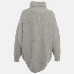 Pre Owned سويتر جيفنشي برقبة عالية رمادي مضلع مقاس صغير