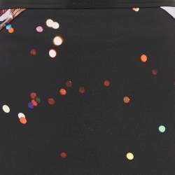 مملوكة مسبقًا تنورة جيفنشي بطبعة سوداء كريب  ميدي مقاس صغير (سمول)