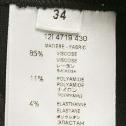 Pre Owned تنورة جيفنشي سوداء محبوكة واسعة قصيرة مقاس صغير (سمول)