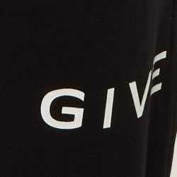 مملوكة مسبقًا بنطلون رياضي جيفنشي قطن بطبعة شعار أسود مقاس صغير جداً (اكس سمول)