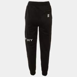 مملوكة مسبقًا بنطلون رياضي جيفنشي قطن بطبعة شعار أسود مقاس صغير جداً (اكس سمول)