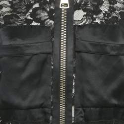 Pre Owned Givenchy Black Lace and Satin Sheer Jacket M