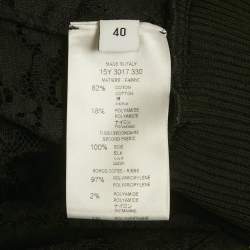 Pre Owned Givenchy Black Lace and Satin Sheer Jacket M