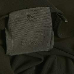 Pre Owned فستان قصير جيفنشي كريب أسود بثنيات مطاطية مقاس صغير (سمول)