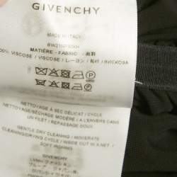 Pre Owned فستان قصير جيفنشي كريب أسود بثنيات مطاطية مقاس صغير (سمول)