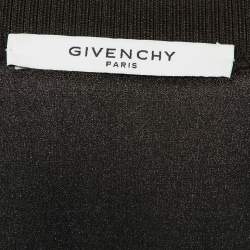 Pre Owned Givenchy Black Crepe Cold Shoulder Tunic L