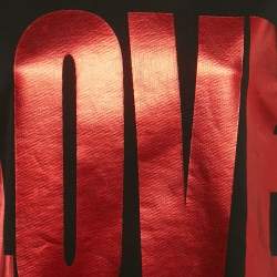 Pre Owned Givenchy Black Love Print Cotton Sweatshirt S