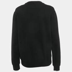 Pre Owned Givenchy Black Love Print Cotton Sweatshirt S