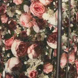 Pre Owned Givenchy Black Floral Print Felt Zip-Up Jacket M