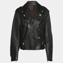 مملوكة مسبقًا Givenchy Black Leather Biker Jacket XL