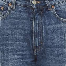 Pre Owned بنطلون جينز جيفنشي جينز أزرق دينيم وسط ارتفاع مستقيم مقاس صغير - خصر 27"