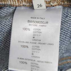 Pre Owned بنطلون جينز جيفنشي جينز أزرق دينيم وسط ارتفاع مستقيم مقاس صغير - خصر 27"