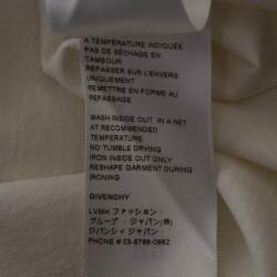 Pre Owned Givenchy White Logo Print Cotton Short Sleeve T-Shirt XS