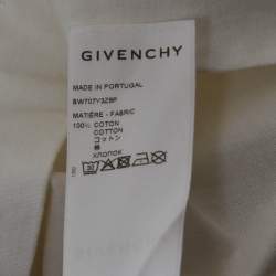Pre Owned Givenchy White Logo Print Cotton Short Sleeve T-Shirt XS