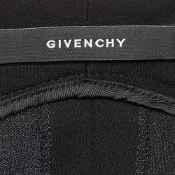 Pre Owned Givenchy Black Crepe Eyelet Detail Trousers M
