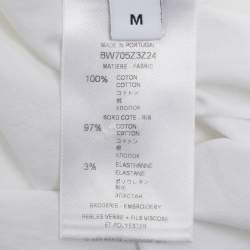 Pre Owned تـي شـيـرت جـيـفـنـشـي قـلـب مـطرّز شـعـار قـطـن أبـيـض مـقـاس مـتـوسـط (مـيـديـوم)