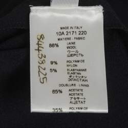 Pre Owned فساتين جيفنشي كريب أزرق برباط ضيق مقاس صغير - سمول