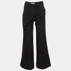 مملوكة مسبقًا Givenchy Black Wool Flap Detail Trousers S