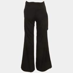 Pre Owned Givenchy Black Wool Flap Detail Trousers S