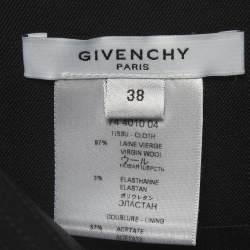 Pre Owned Givenchy Black Gabardine Pencil Skirt M