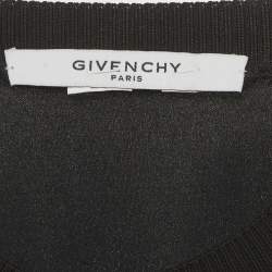 Pre Owned Givenchy Black Jersey Cold Shoulder Top L