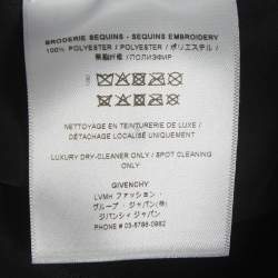 Pre Owned توب جفانشي تول أسود بترتر بدون أكمام مقاس صغير