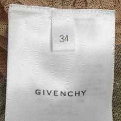 مملوكة مسبقًا Givenchy Beige Jersey Ruched Bodycon Mini Dress S