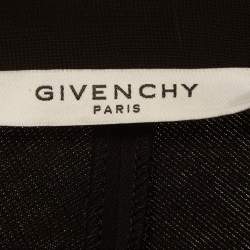 Pre Owned Givenchy Black Crepe Ruffle Overlay Maxi Skirt M