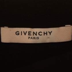 Pre Owned Givenchy Black Crepe Overlay Detail Mini Skirt M