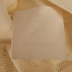 Pre Owned ستراتش نيت جيفنشي أبيض بطبعة مونوغرام بياقة عالية مقاس صغير جدًا