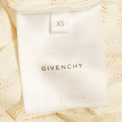 Pre Owned ستراتش نيت جيفنشي أبيض بطبعة مونوغرام بياقة عالية مقاس صغير جدًا