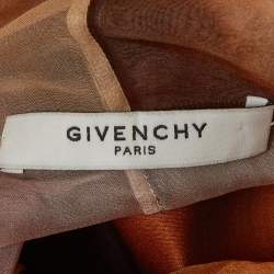 Pre Owned Givenchy Multicolour Abstract Print Silk Sheer Tie Up Midi Dress M