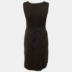 Pre Owned Givenchy Black Knit Zip Detail Mini Dress M