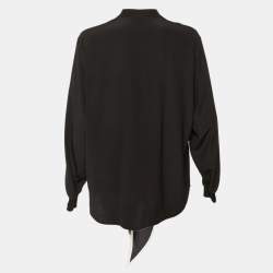 Pre Owned Givenchy Black Silk Top M