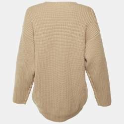 Pre Owned Givenchy Beige Cashmere Crew Neck Sweater S