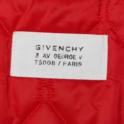 Pre Owned Givenchy Blue Denim & Black Quilted Sleeve Cropped Jacket M