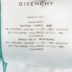 مملوكة مسبقًا Givenchy Turquoise Knit Flared Mini Skirt S 