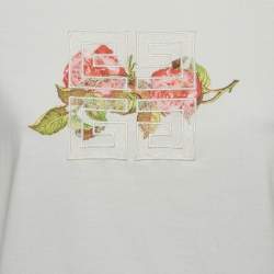 Pre Owned Givenchy White Jersey Printed Short Sleeve T-Shirt S