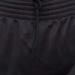 Givenchy Black Knit Drawstring Logo Panel Detail Skirt S