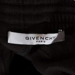 Givenchy Black Knit Drawstring Logo Panel Detail Skirt S
