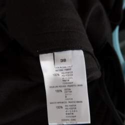 Givenchy Black Knit Drawstring Logo Panel Detail Skirt S