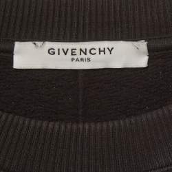 Pre Owned Givenchy Black Cotton Rottweiler Print Crew Neck Sweatshirt S