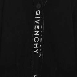 Pre Owned Givenchy Black/White Monochrome Knitted Cardigan M